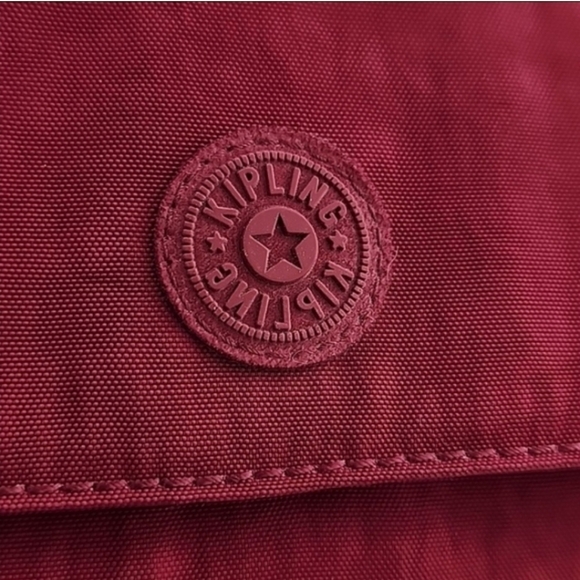 Kipling Teddi Bifold Snap Wine Coloured Wallet - Picture 6 of 12